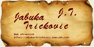 Jabuka Tričković vizit kartica